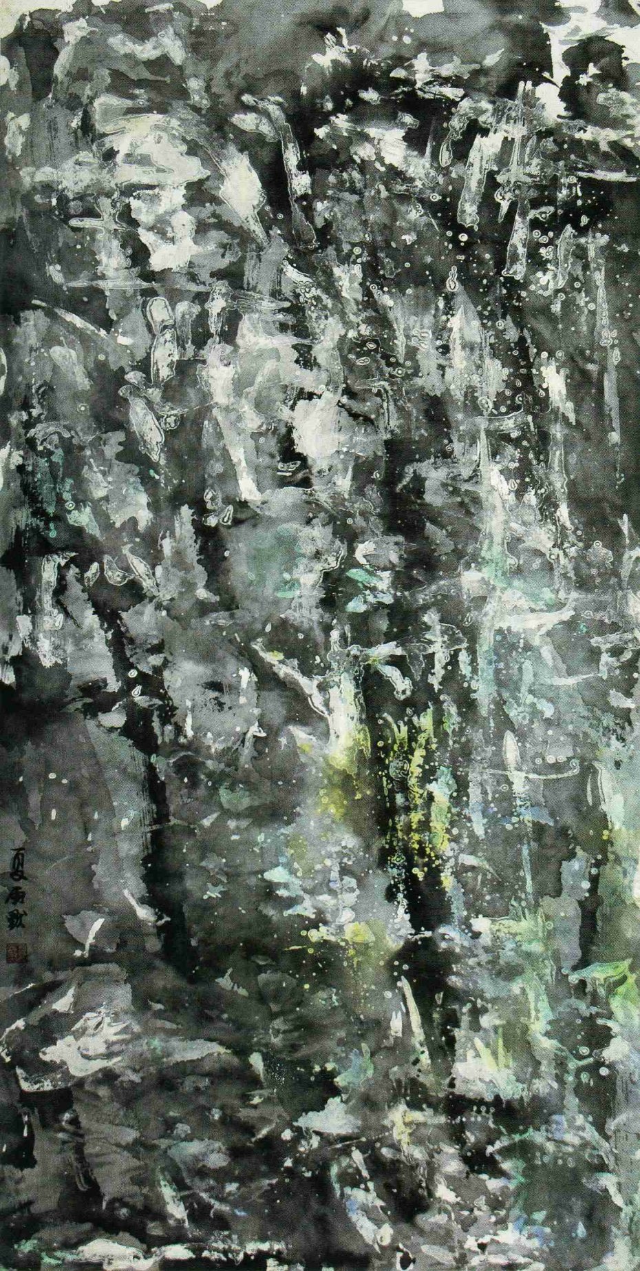 S047 夏雨墨---無題 138x69cm 水墨、紙本 2010